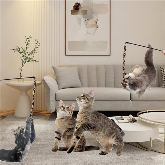 21 pcs Cat Toys Kitten Toys Assortments Tunnel Interactive Cat Teaser - Picture 4 of 5